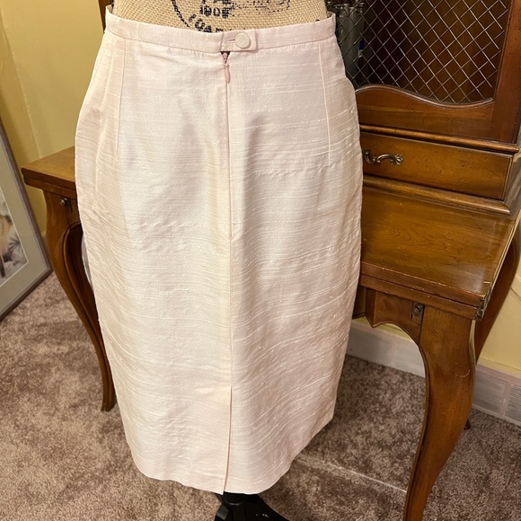 Paule Vasseur Pink Silk Pencil Skirt - Picture 3 of 9